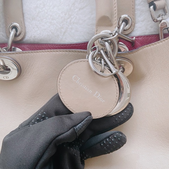 Authentic DIOR Diorossima Large tote bag Beige/ Purple ♥️ - Picture 8 of 12